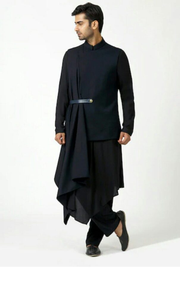 Asymmetric Draped Kurta