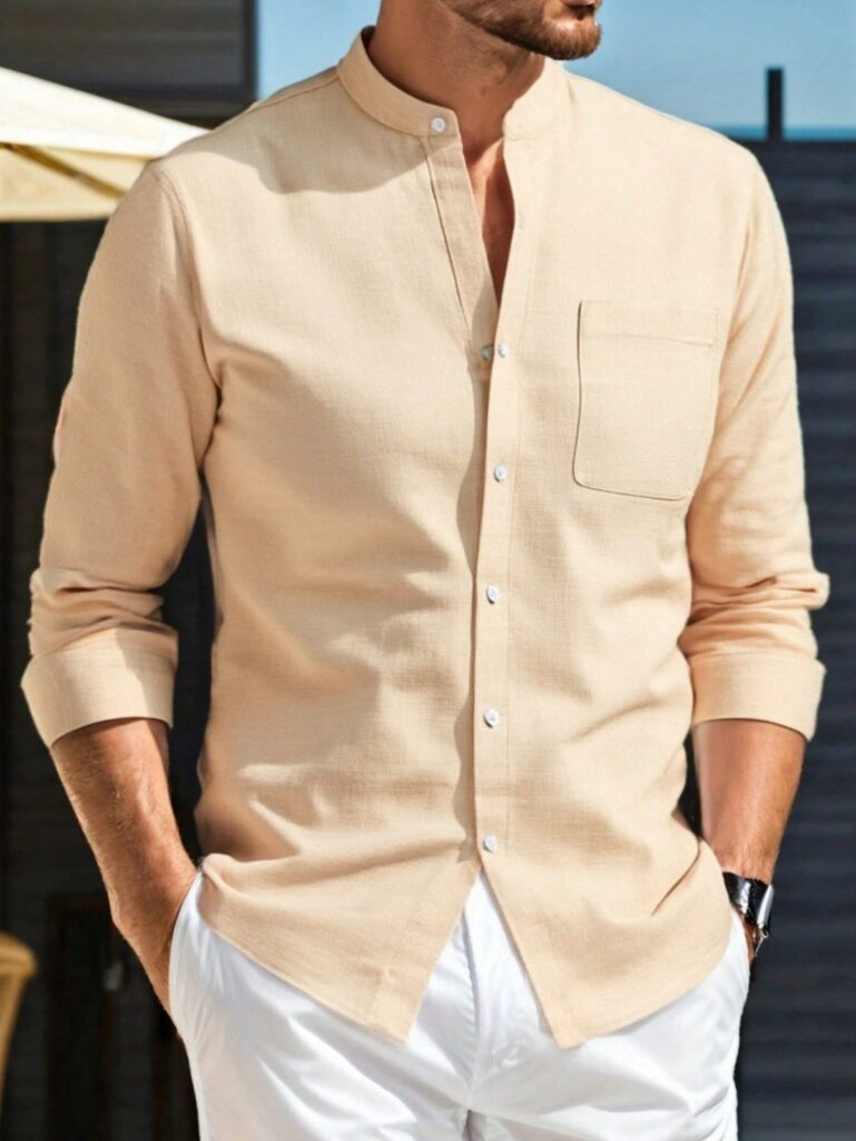 Beige Linen Shirt