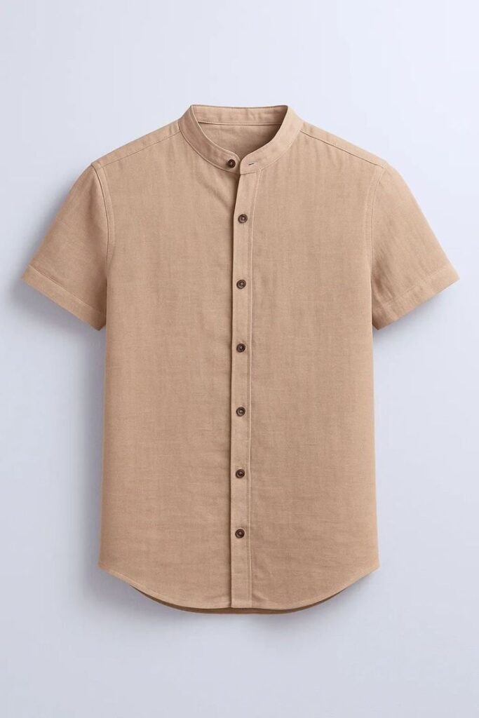 Beige Short Sleeve Shirt