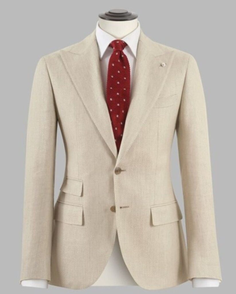 Classic Beige Linen Suit