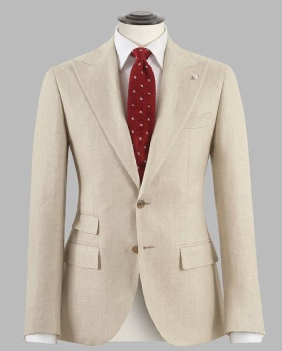 Classic Beige Linen Suit — 2