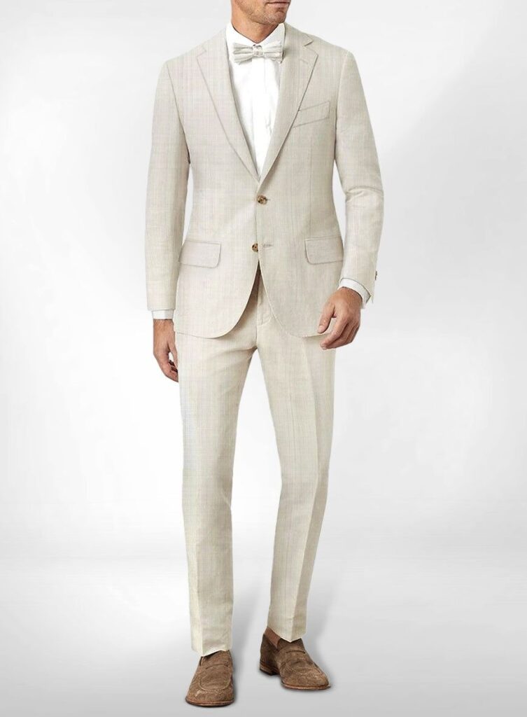 Coastal Ivory Linen Suit