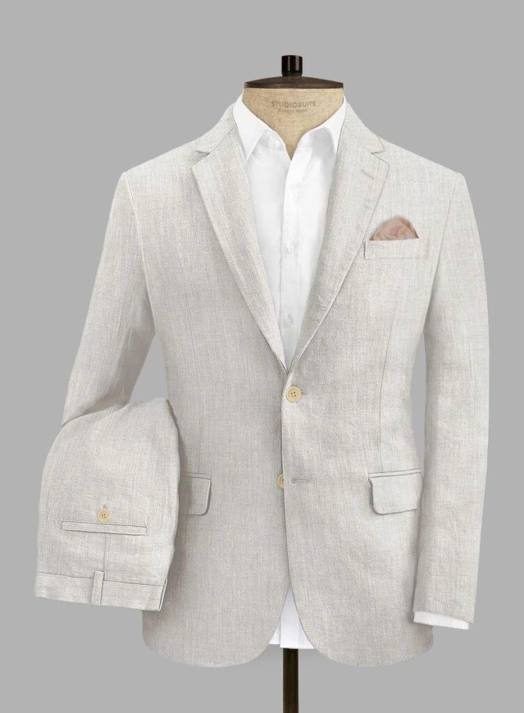 Coastal Ivory Linen Suit