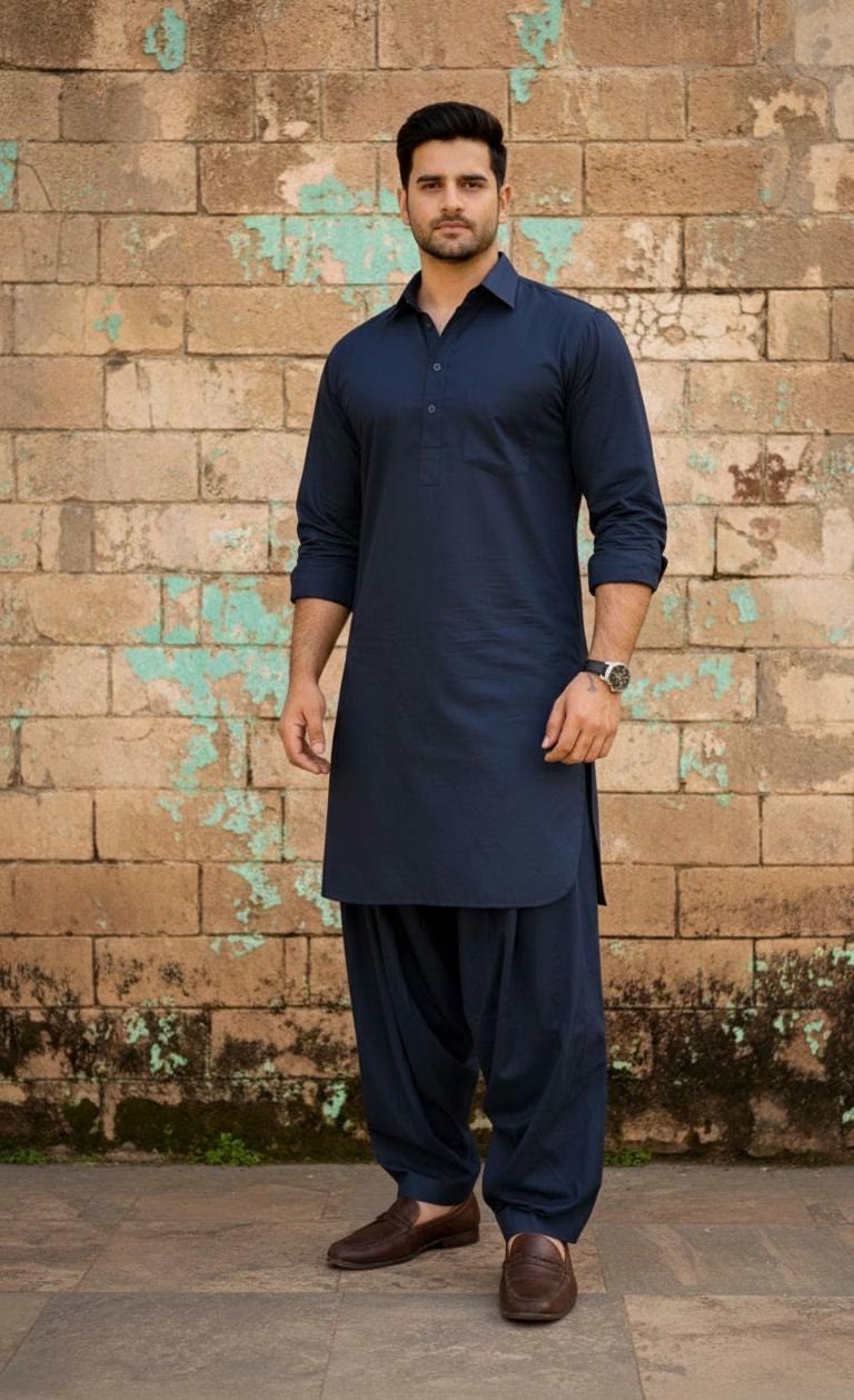 Cotton Pathani Suit — 1
