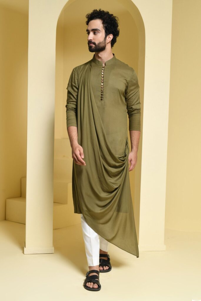 Cowl Draped Kurta