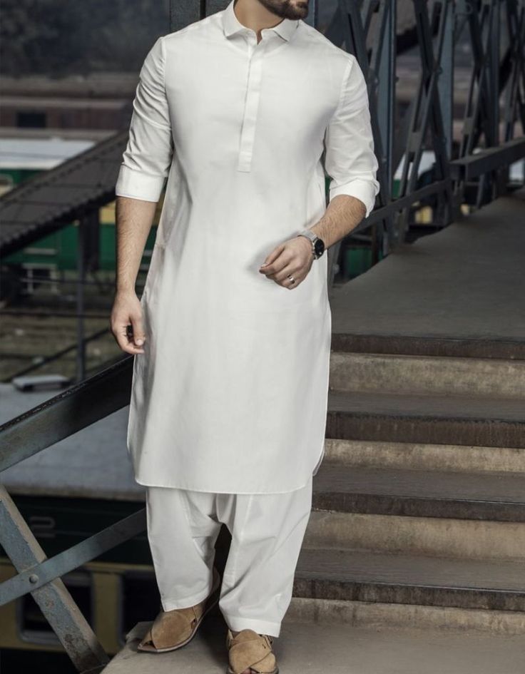 Embroidered Pathani Suit