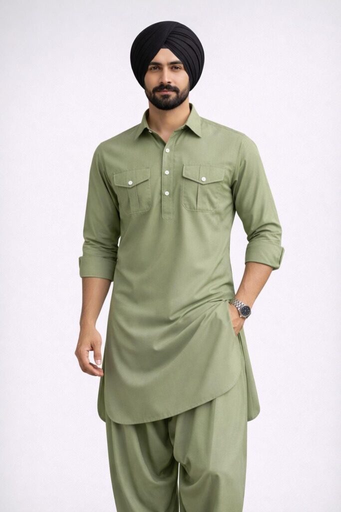 Embroidered Punjabi Kurta
