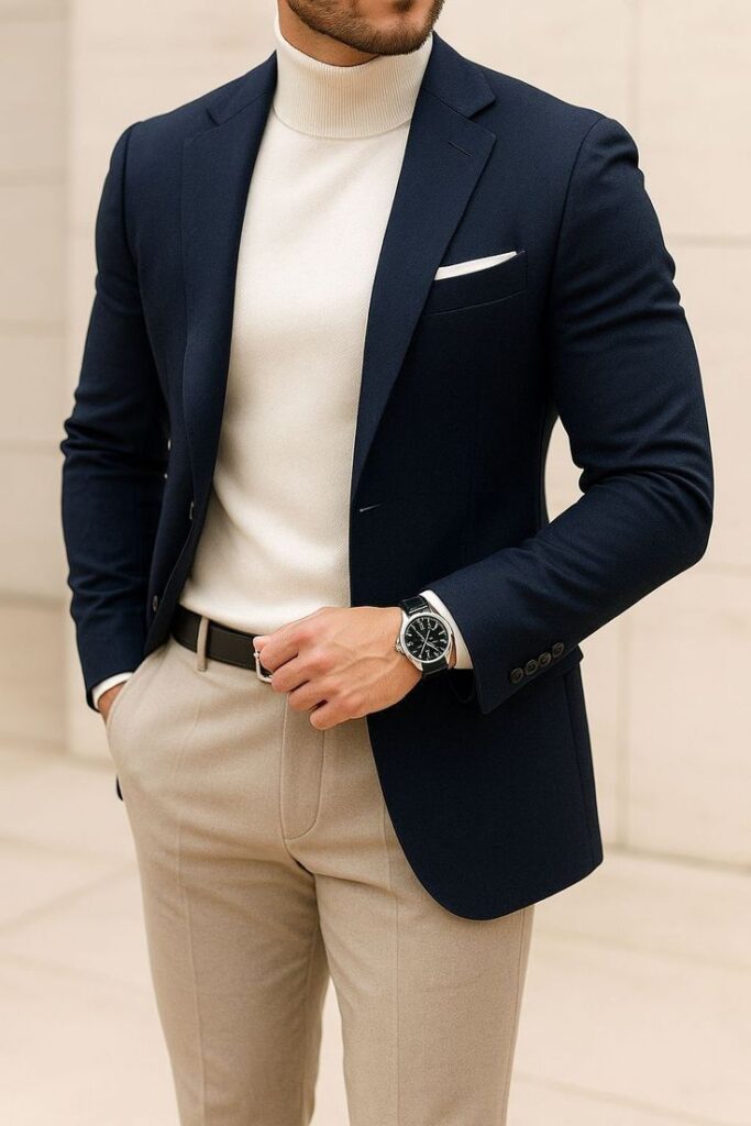 Executive Navy Smart Blazer