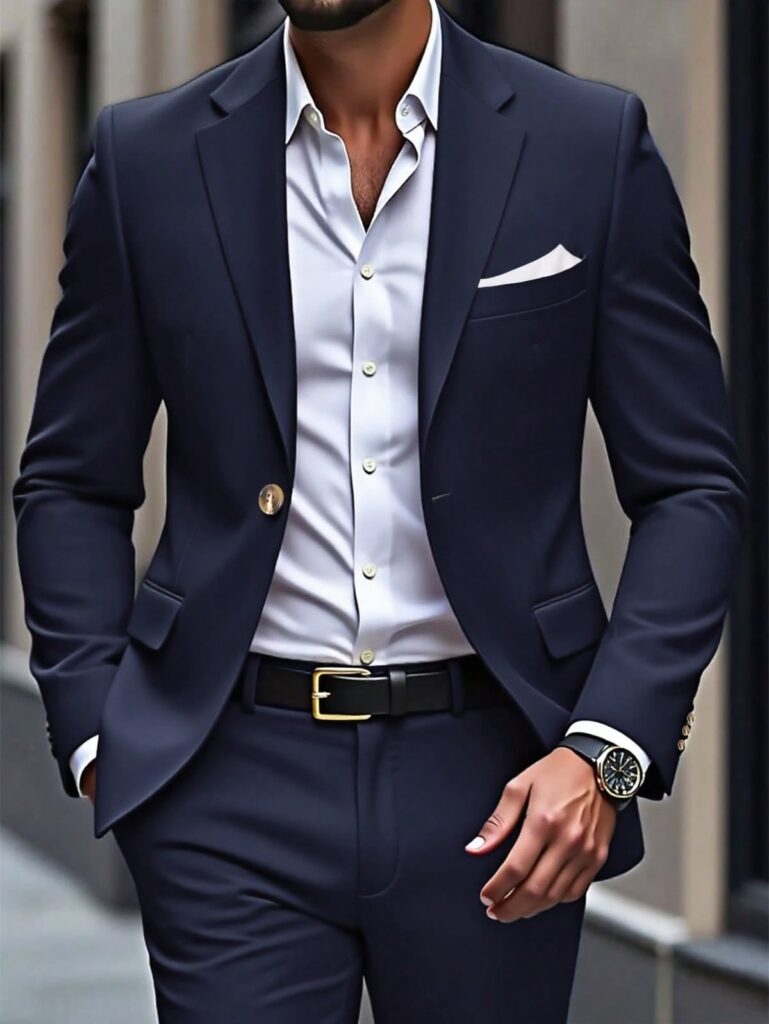 Executive Navy Smart Blazer