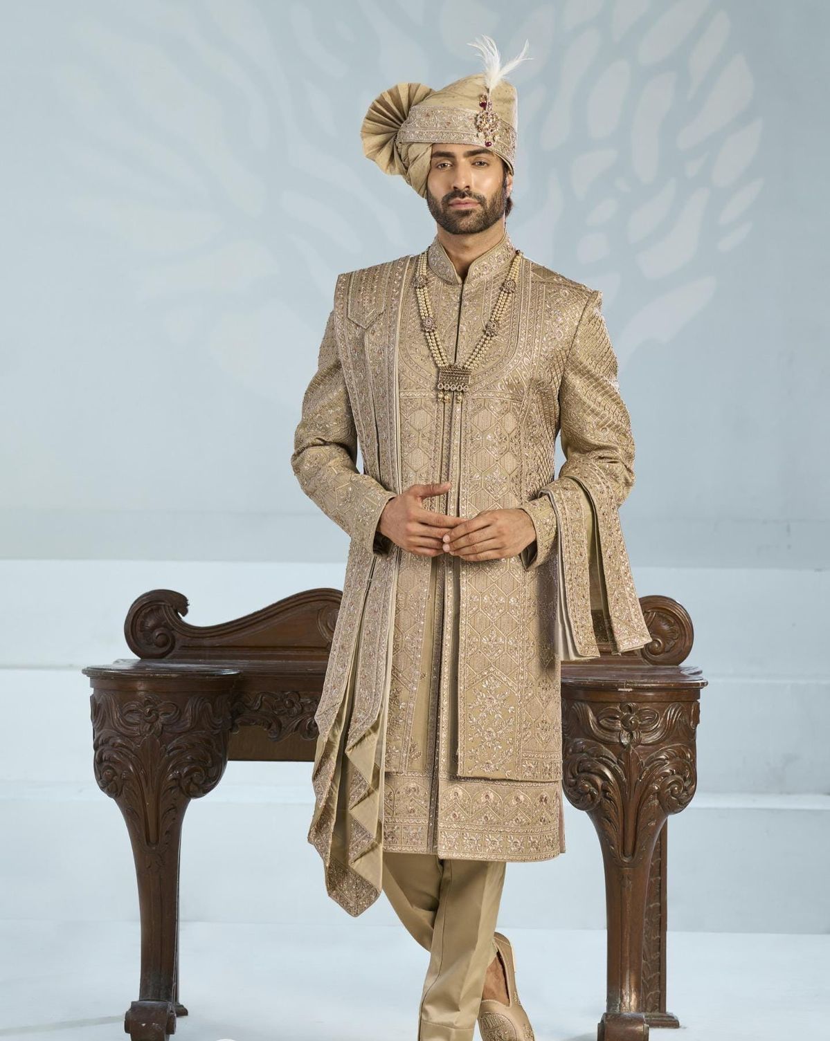 Heritage Gold Sherwani — 2