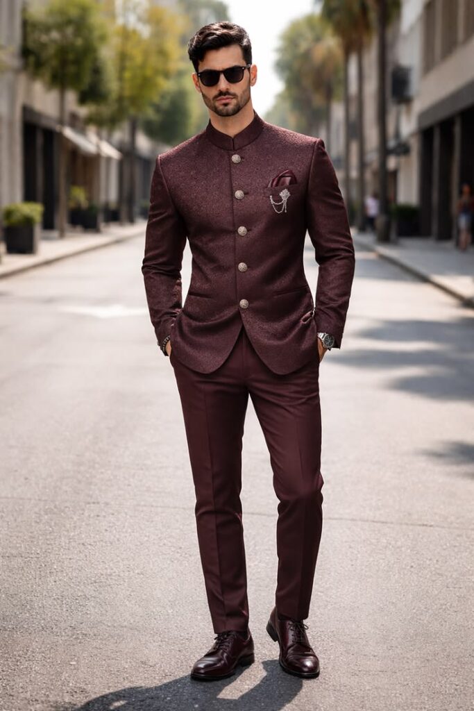 Heritage Maroon Jodhpuri Suit
