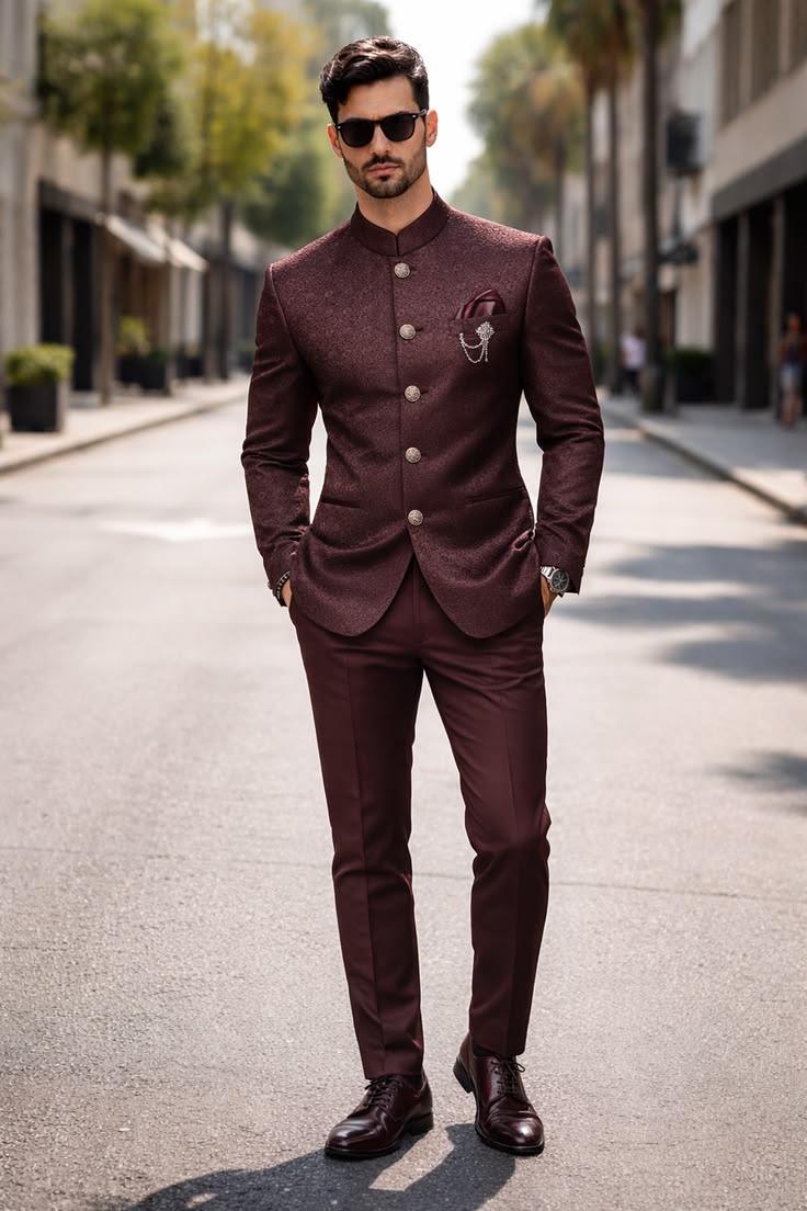 Heritage Maroon Jodhpuri Suit — 2