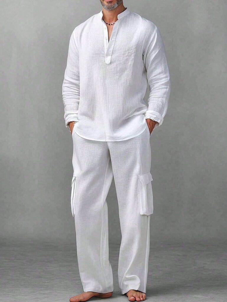 Linen Blend Short Kurta