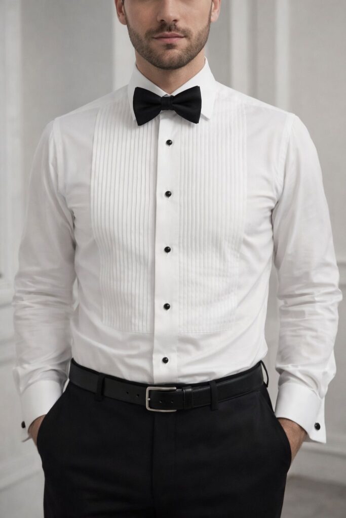 Pleated Front Dress Shirt