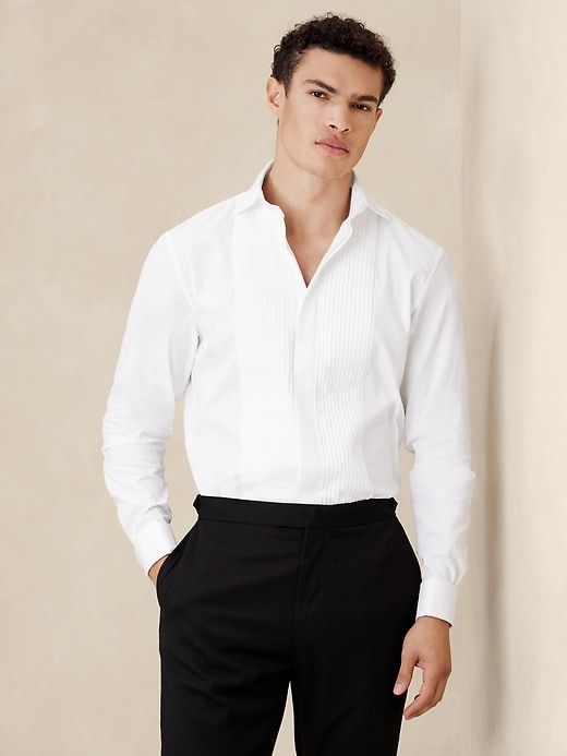 Pleated Front Dress Shirt