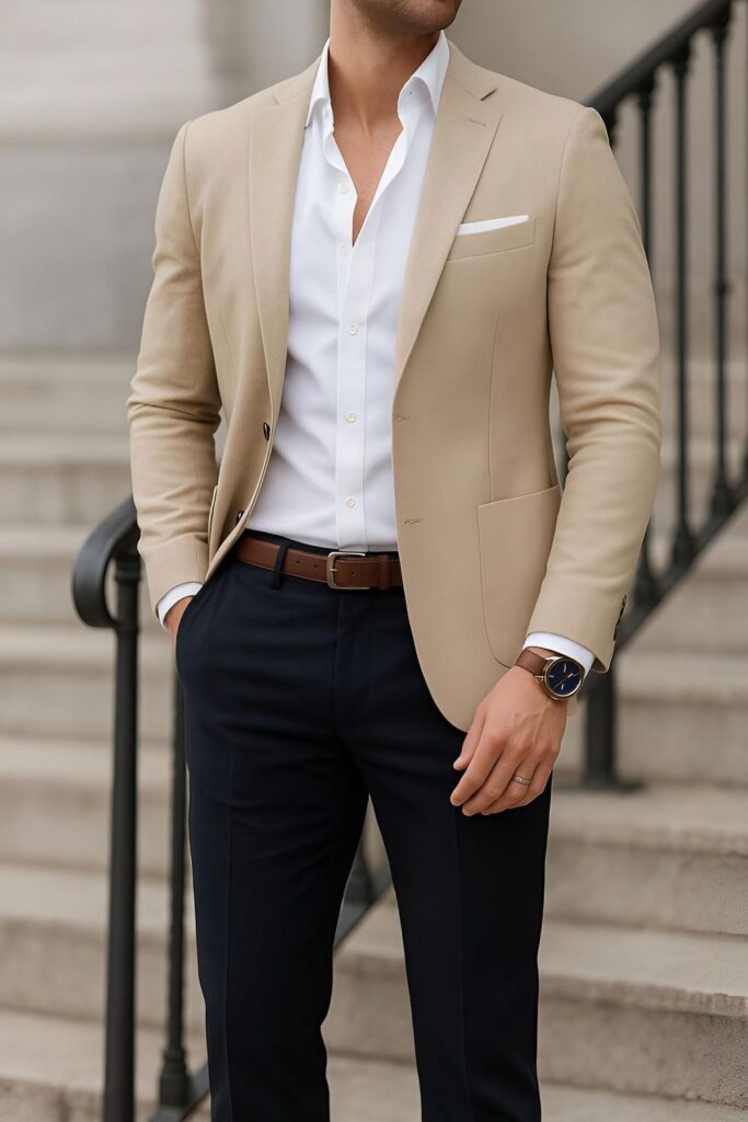 Prestige Beige Smart Blazer