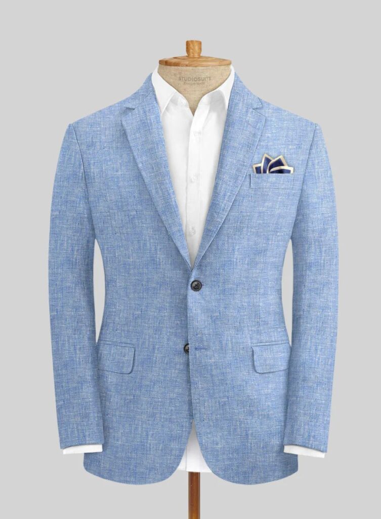 Signature Sky Blue Linen Suit