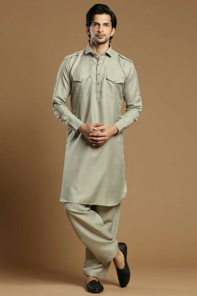 Silk Blend Pathani Suit