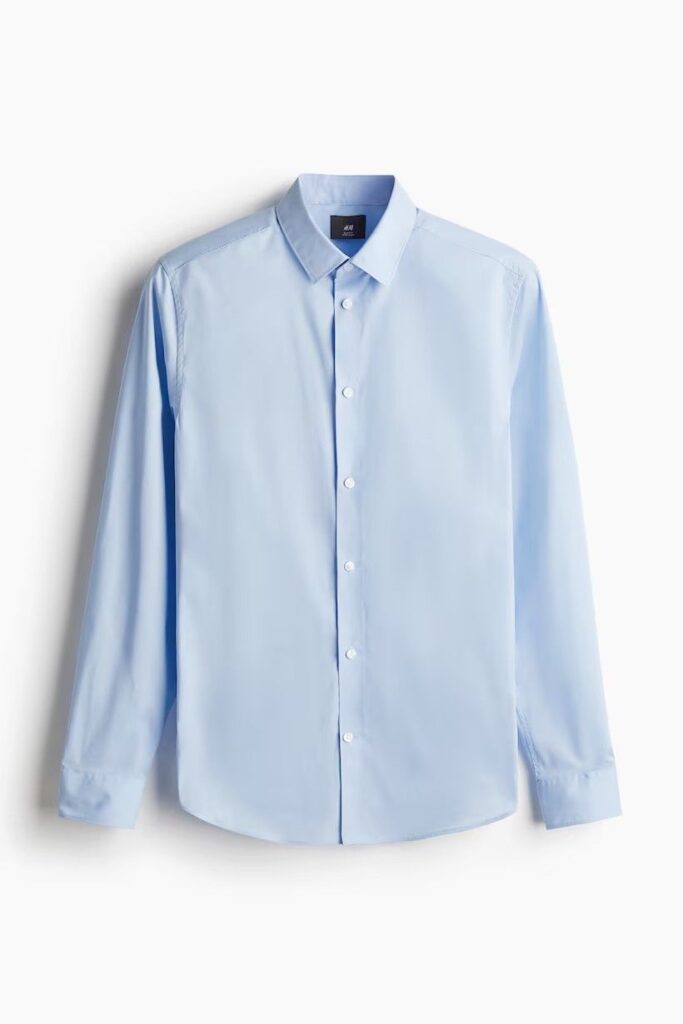 Slim Fit Light Blue Formal Shirt