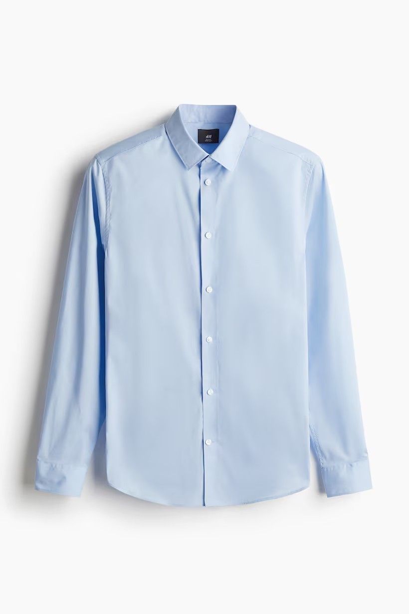 Slim Fit Light Blue Formal Shirt — 2