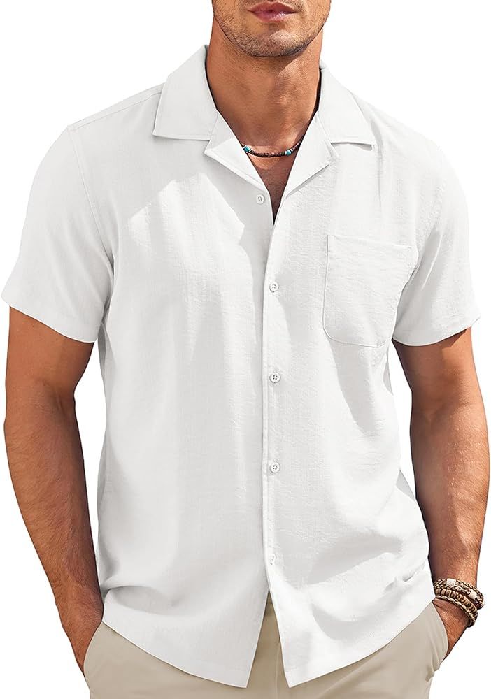 White Cuban Collar Shirt
