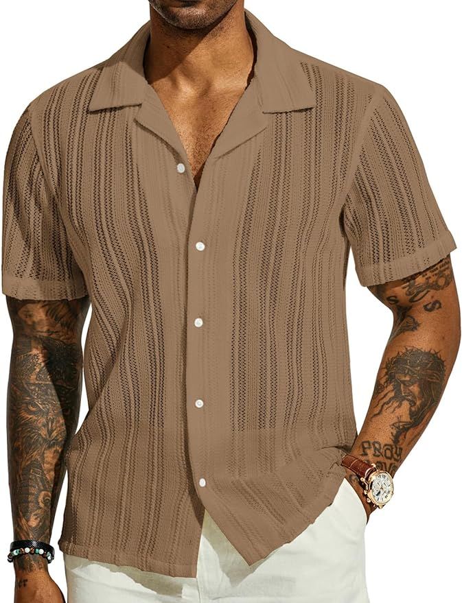 Printed Cuban Collar Shirt